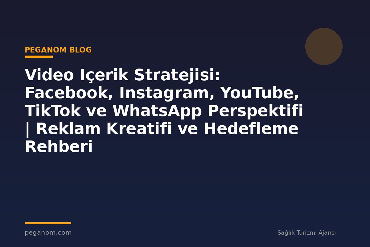 Video Içerik Stratejisi: Facebook, Instagram, YouTube, TikTok ve WhatsApp Perspektifi | Reklam Kreatifi ve Hedefleme Rehberi