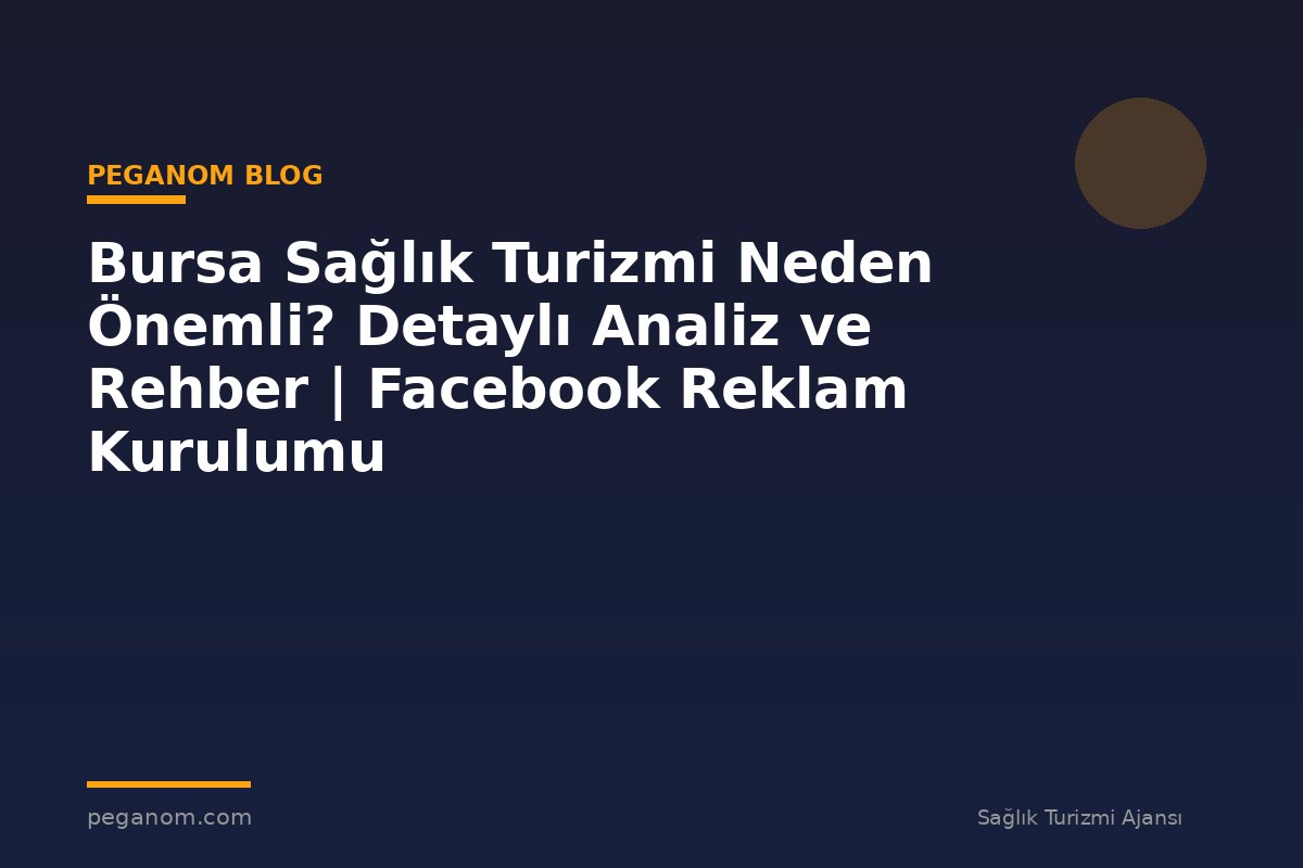 Bursa Sağlık Turizmi Neden Önemli? Detaylı Analiz ve Rehber | Facebook Reklam Kurulumu
