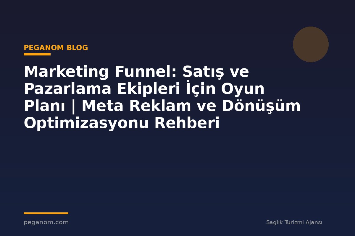 Marketing Funnel: Satış ve Pazarlama Ekipleri İçin Oyun Planı | Meta Reklam ve Dönüşüm Optimizasyonu Rehberi