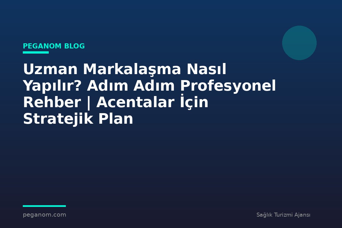 Uzman Markalaşma Nasıl Yapılır? Adım Adım Profesyonel Rehber | Acentalar İçin Stratejik Plan