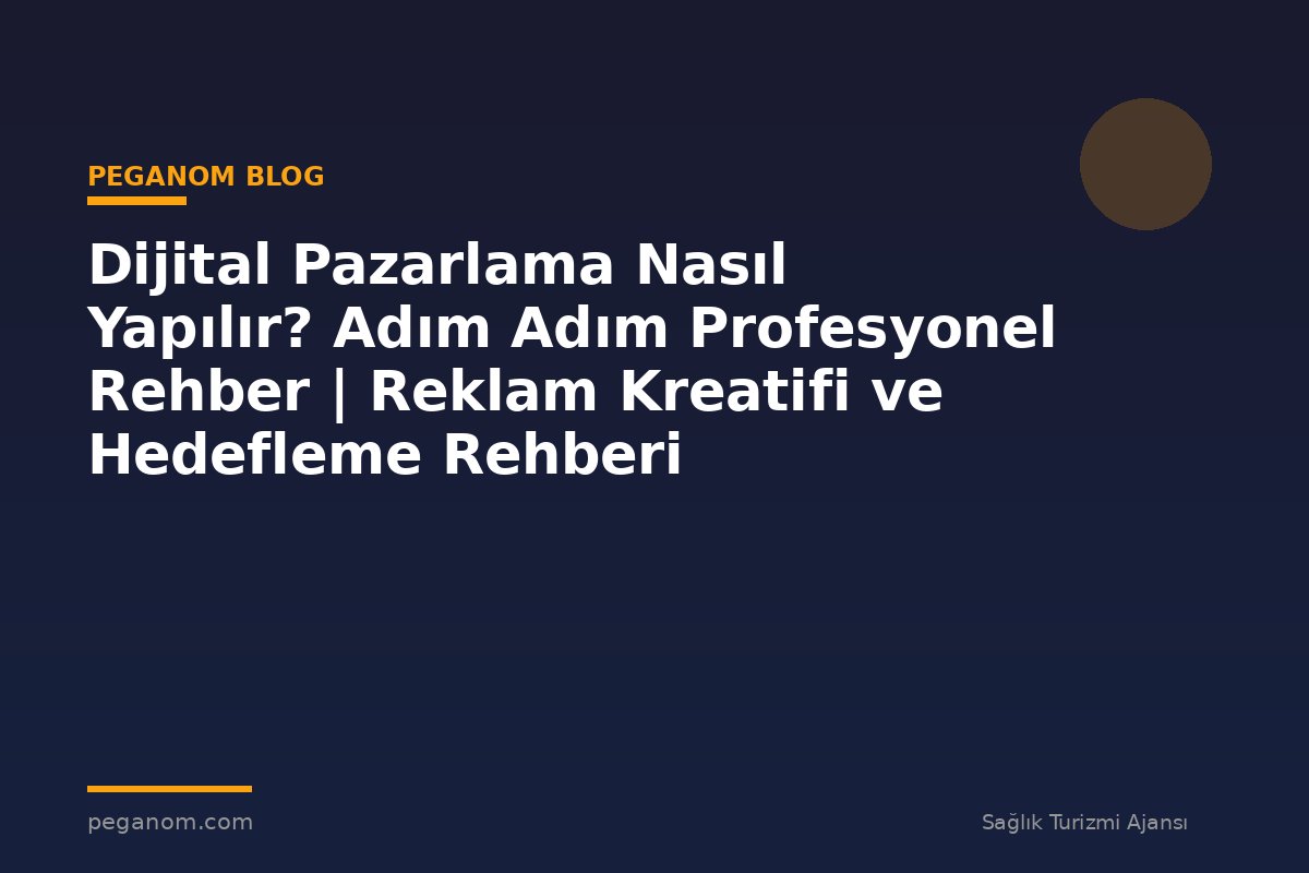 Dijital Pazarlama Nasıl Yapılır? Adım Adım Profesyonel Rehber | Reklam Kreatifi ve Hedefleme Rehberi