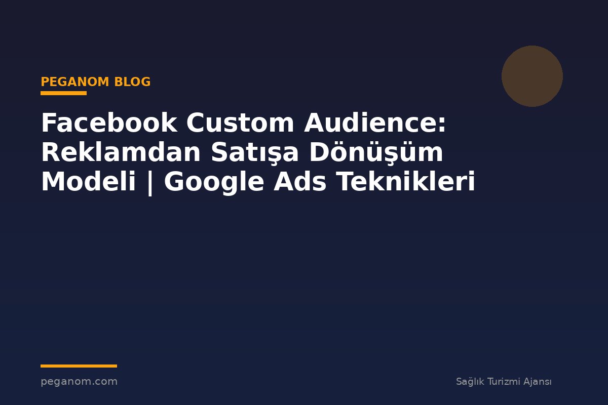 Facebook Custom Audience: Reklamdan Satışa Dönüşüm Modeli | Google Ads Teknikleri