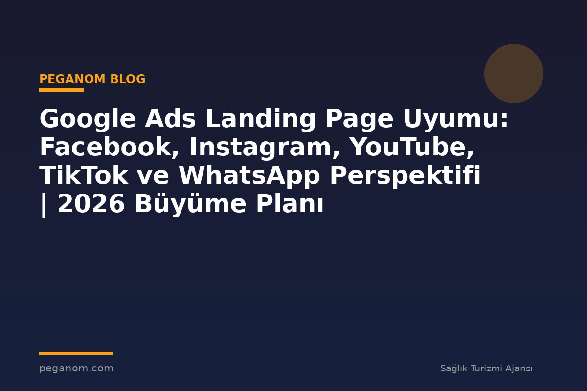 Google Ads Landing Page Uyumu: Facebook, Instagram, YouTube, TikTok ve WhatsApp Perspektifi | 2026 Büyüme Planı