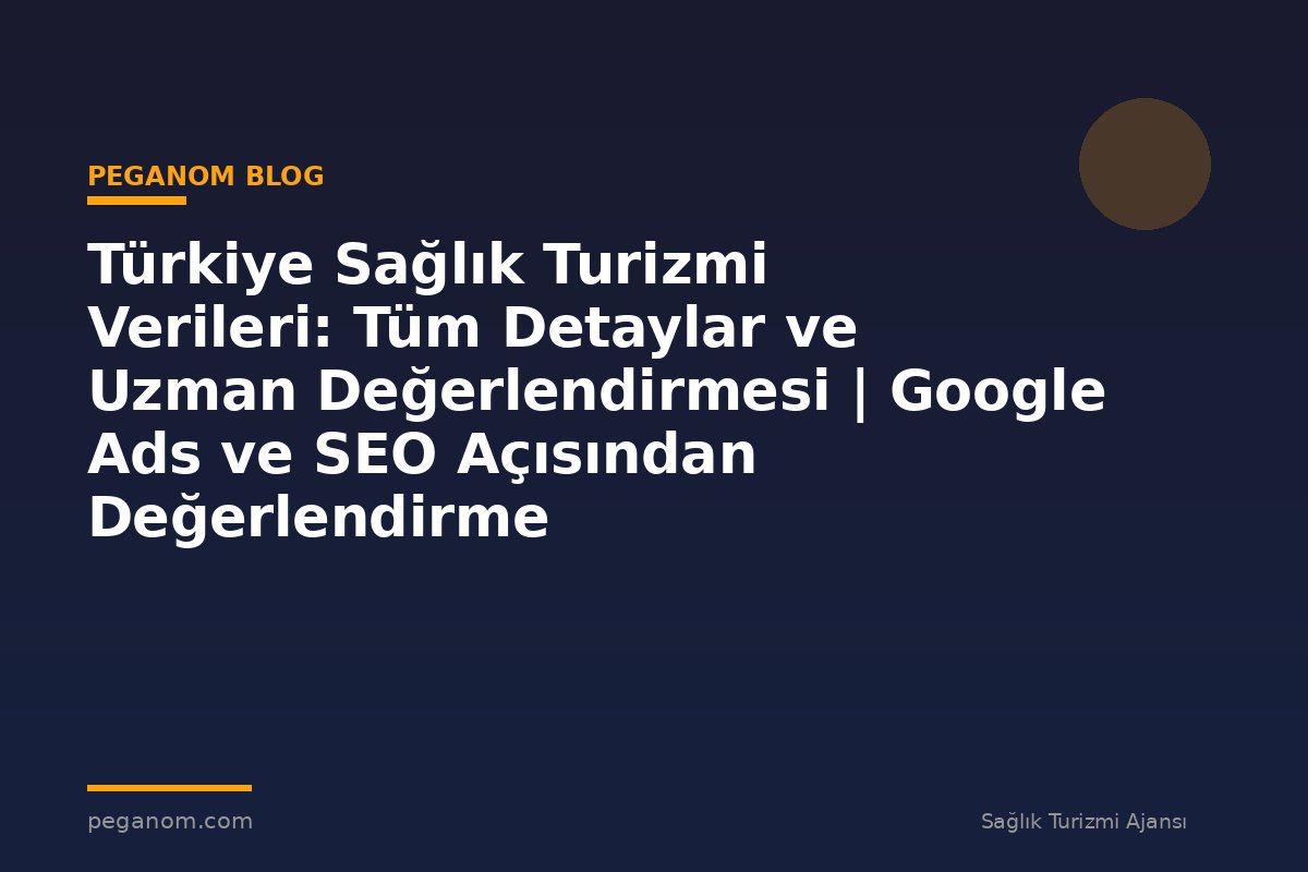 Türkiye Sağlık Turizmi Verileri: Tüm Detaylar ve Uzman Değerlendirmesi | Google Ads ve SEO Açısından Değerlendirme