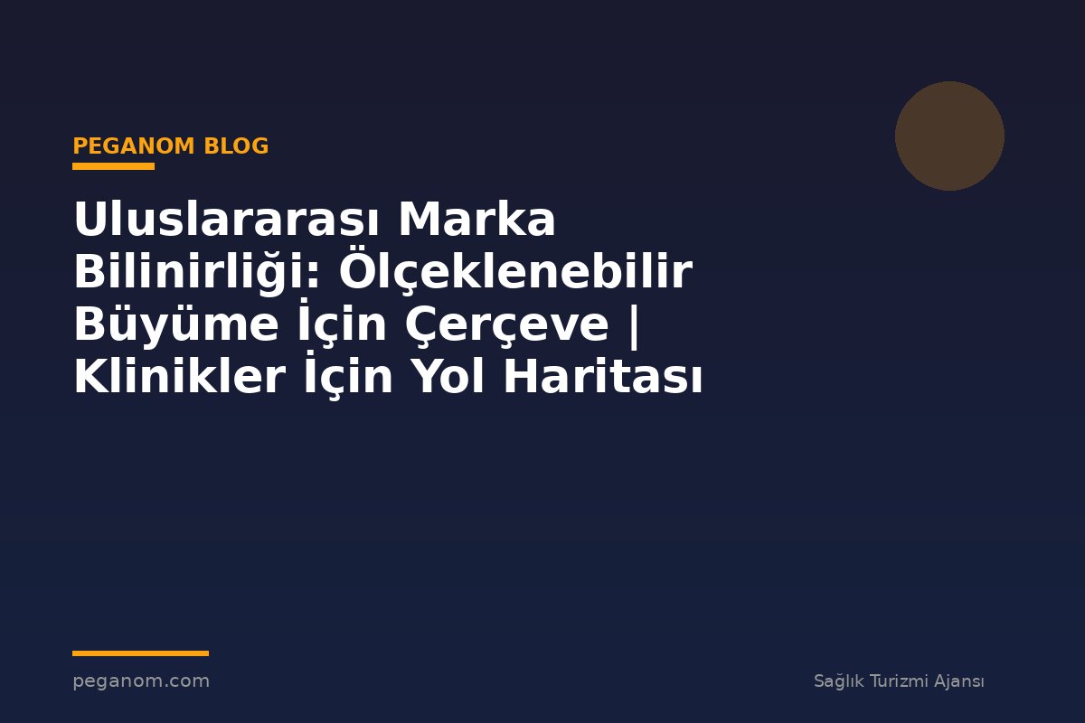 Uluslararası Marka Bilinirliği: Ölçeklenebilir Büyüme İçin Çerçeve | Klinikler İçin Yol Haritası