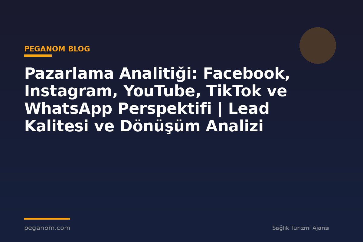 Pazarlama Analitiği: Facebook, Instagram, YouTube, TikTok ve WhatsApp Perspektifi | Lead Kalitesi ve Dönüşüm Analizi