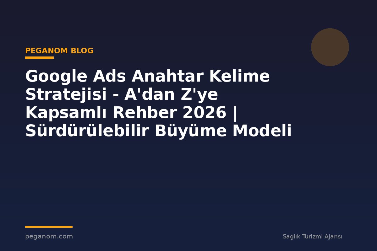 Google Ads Anahtar Kelime Stratejisi - A'dan Z'ye Kapsamlı Rehber 2026 | Sürdürülebilir Büyüme Modeli