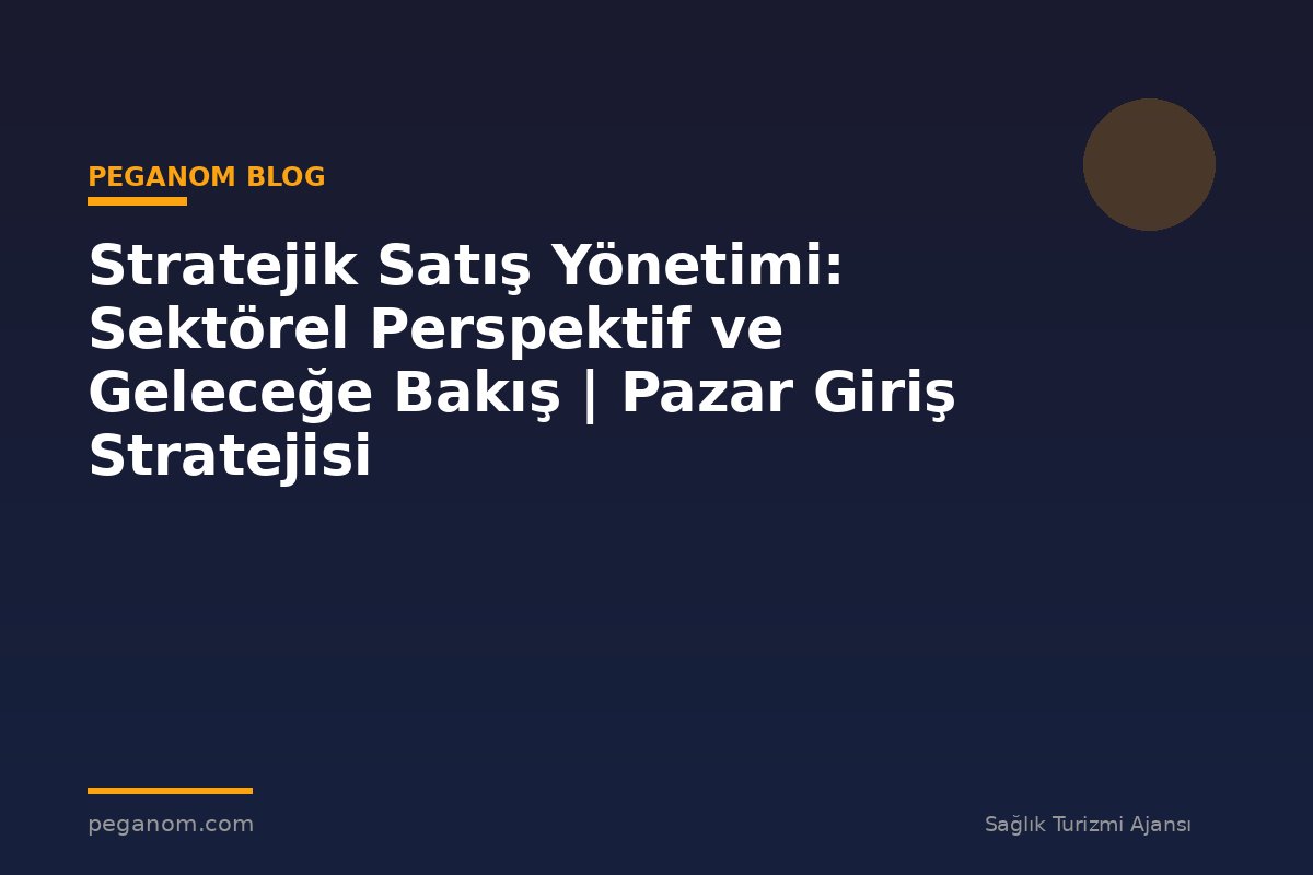 Stratejik Satış Yönetimi: Sektörel Perspektif ve Geleceğe Bakış | Pazar Giriş Stratejisi