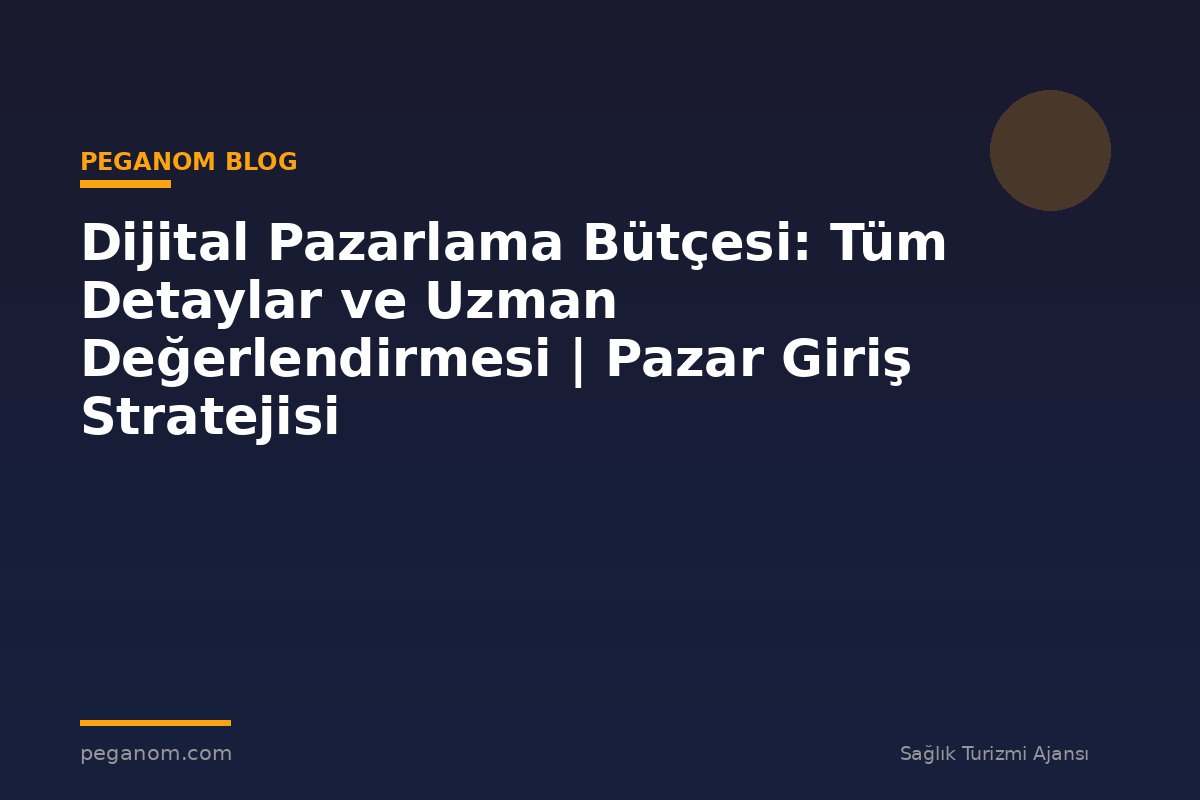 Dijital Pazarlama Bütçesi: Tüm Detaylar ve Uzman Değerlendirmesi | Pazar Giriş Stratejisi