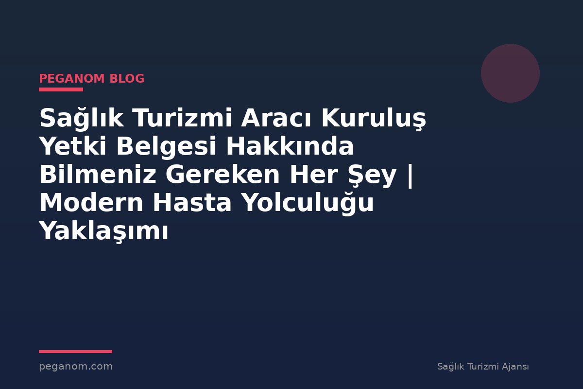 Sağlık Turizmi Aracı Kuruluş Yetki Belgesi Hakkında Bilmeniz Gereken Her Şey | Modern Hasta Yolculuğu Yaklaşımı