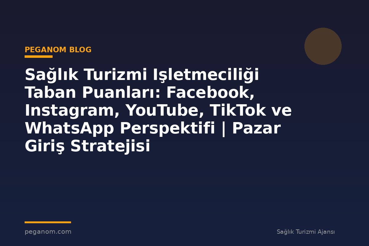 Sağlık Turizmi Işletmeciliği Taban Puanları: Facebook, Instagram, YouTube, TikTok ve WhatsApp Perspektifi | Pazar Giriş Stratejisi