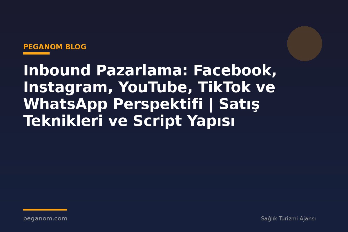 Inbound Pazarlama: Facebook, Instagram, YouTube, TikTok ve WhatsApp Perspektifi | Satış Teknikleri ve Script Yapısı