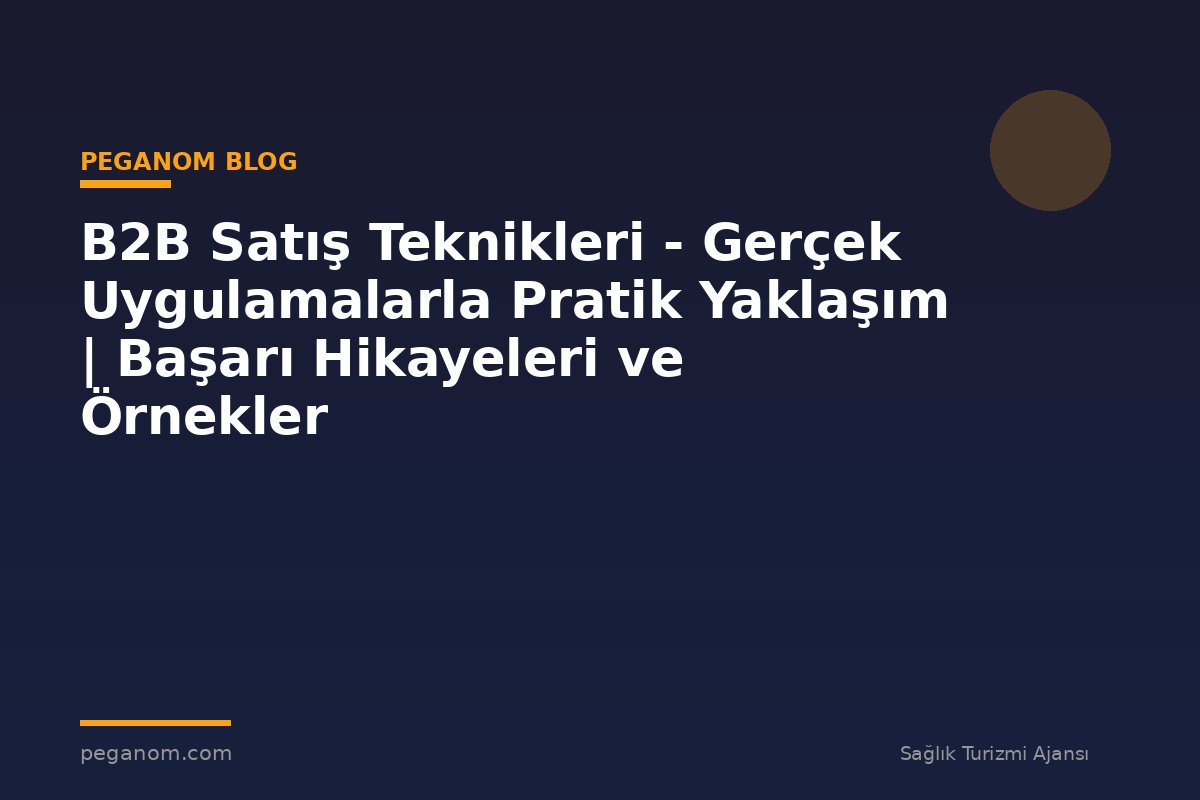 B2B Satış Teknikleri - Gerçek Uygulamalarla Pratik Yaklaşım | Başarı Hikayeleri ve Örnekler