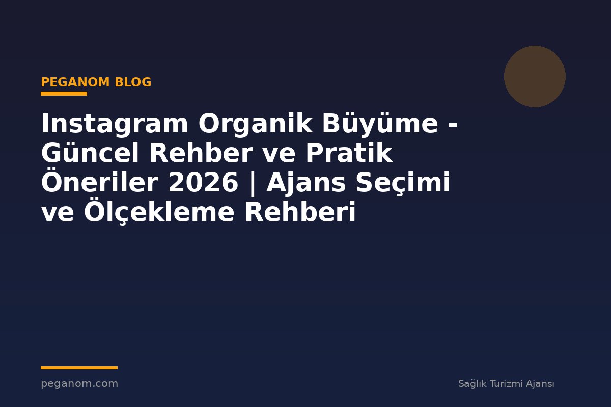 Instagram Organik Büyüme - Güncel Rehber ve Pratik Öneriler 2026 | Ajans Seçimi ve Ölçekleme Rehberi