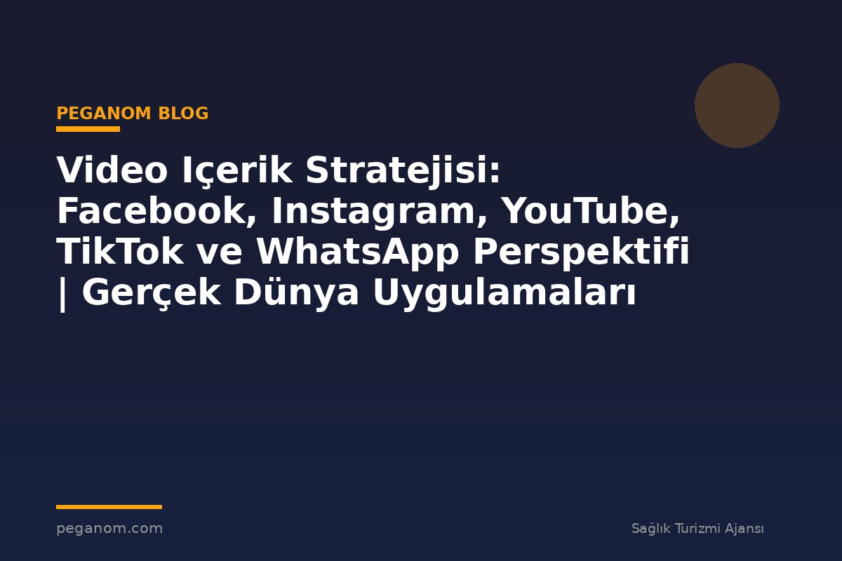 Video Içerik Stratejisi: Facebook, Instagram, YouTube, TikTok ve WhatsApp Perspektifi | Gerçek Dünya Uygulamaları