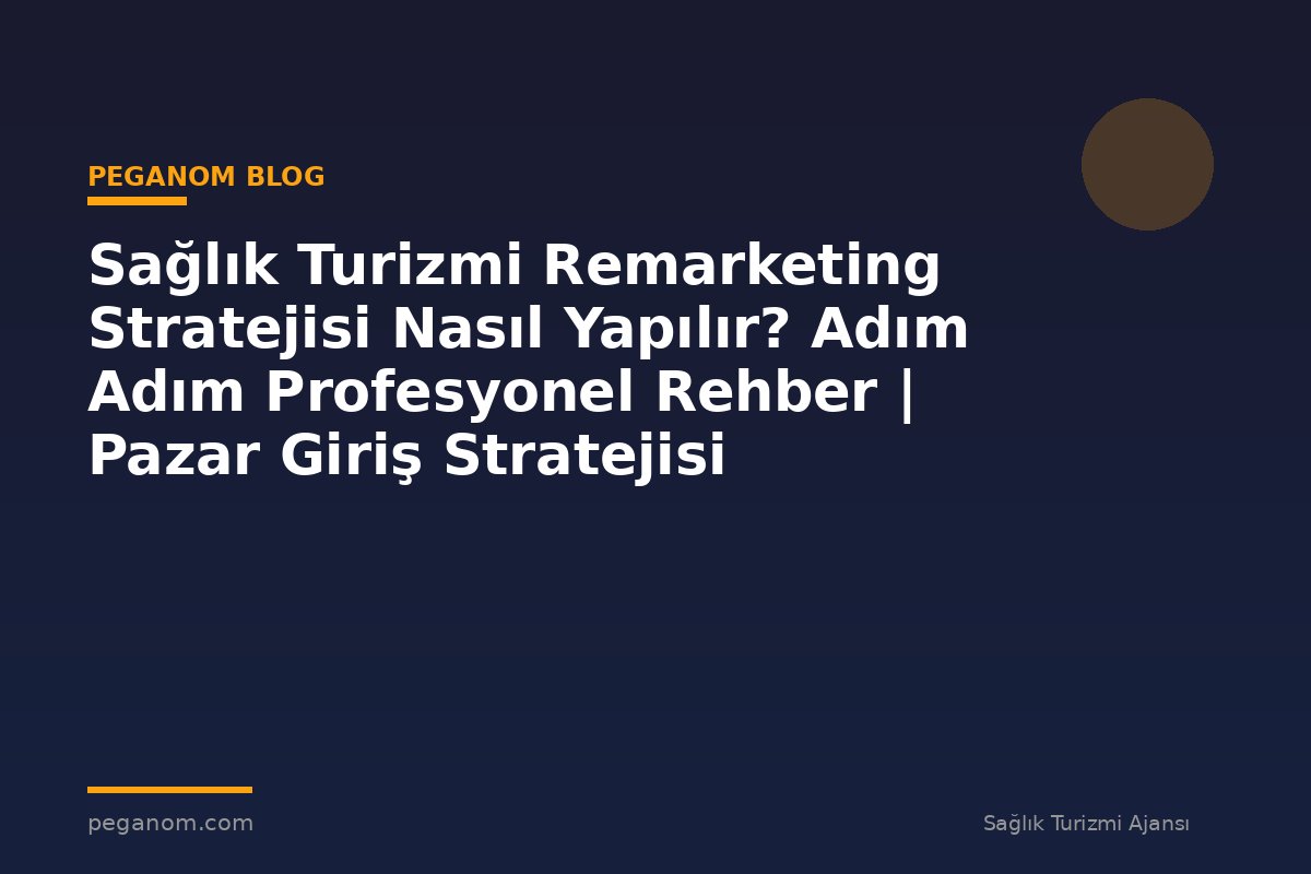 Sağlık Turizmi Remarketing Stratejisi Nasıl Yapılır? Adım Adım Profesyonel Rehber | Pazar Giriş Stratejisi
