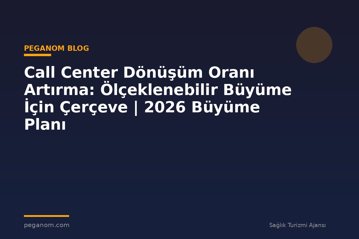 Call Center Dönüşüm Oranı Artırma: Ölçeklenebilir Büyüme İçin Çerçeve | 2026 Büyüme Planı