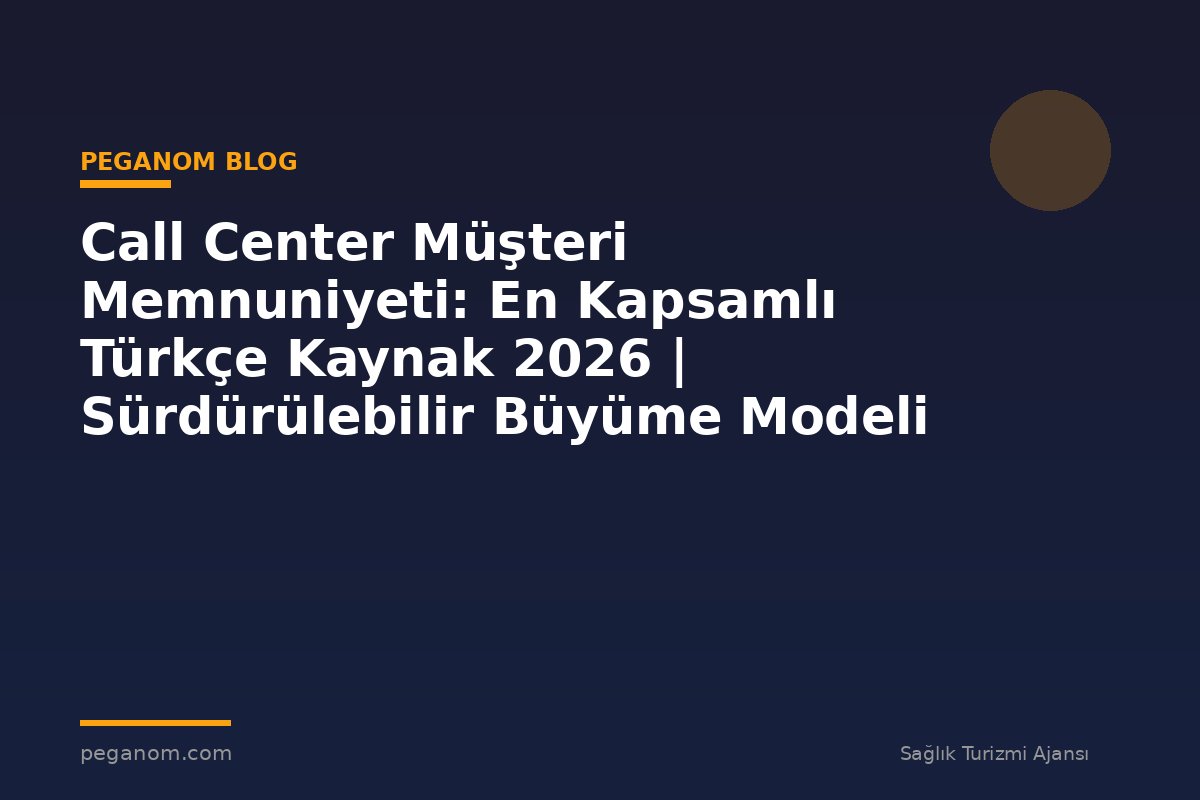Call Center Müşteri Memnuniyeti: En Kapsamlı Türkçe Kaynak 2026 | Sürdürülebilir Büyüme Modeli