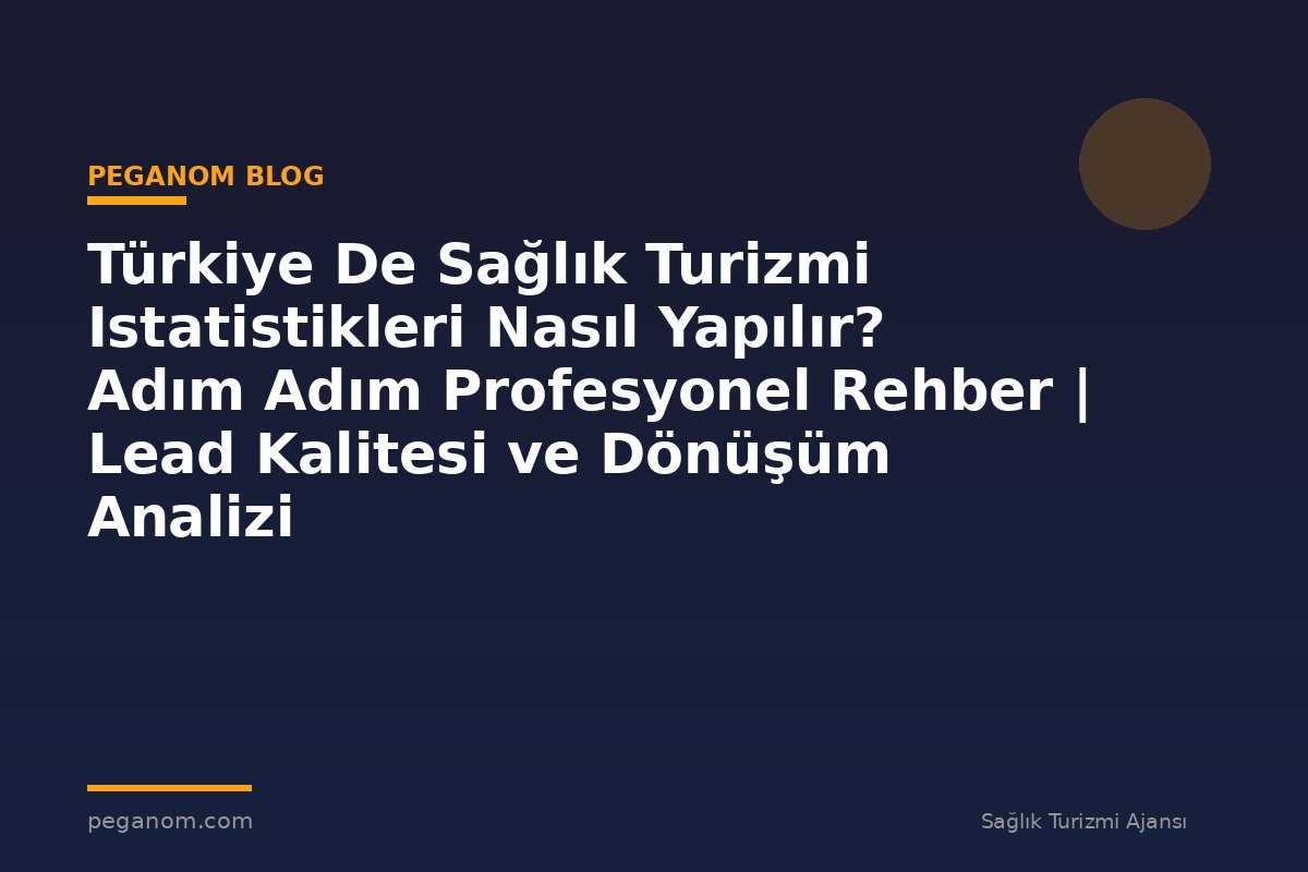 Türkiye De Sağlık Turizmi Istatistikleri Nasıl Yapılır? Adım Adım Profesyonel Rehber | Lead Kalitesi ve Dönüşüm Analizi