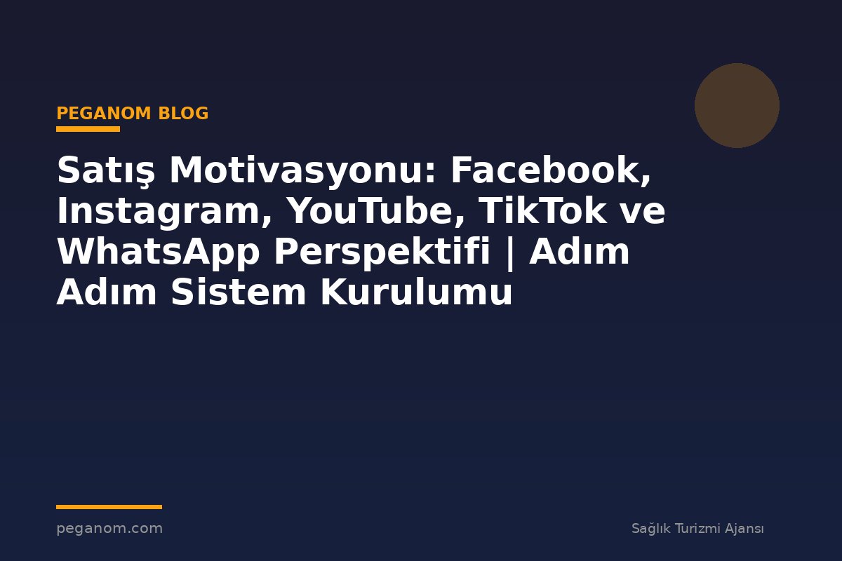 Satış Motivasyonu: Facebook, Instagram, YouTube, TikTok ve WhatsApp Perspektifi | Adım Adım Sistem Kurulumu