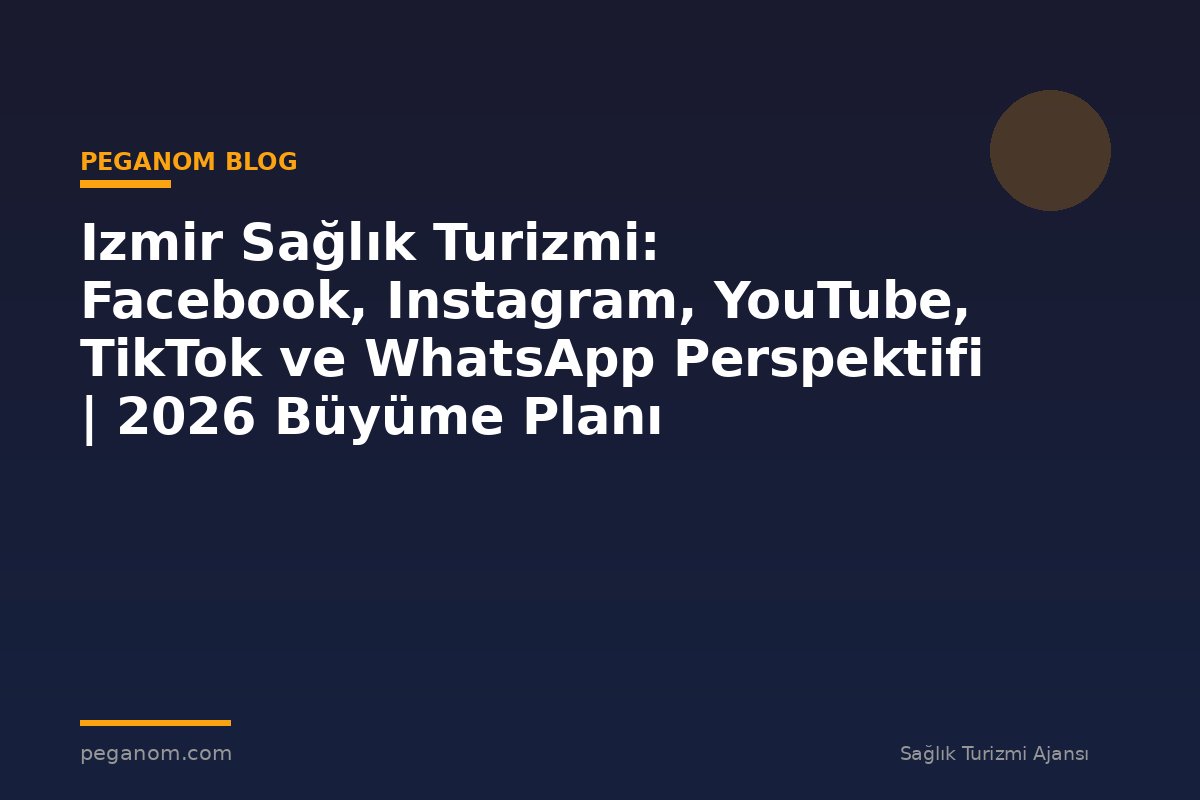 Izmir Sağlık Turizmi: Facebook, Instagram, YouTube, TikTok ve WhatsApp Perspektifi | 2026 Büyüme Planı