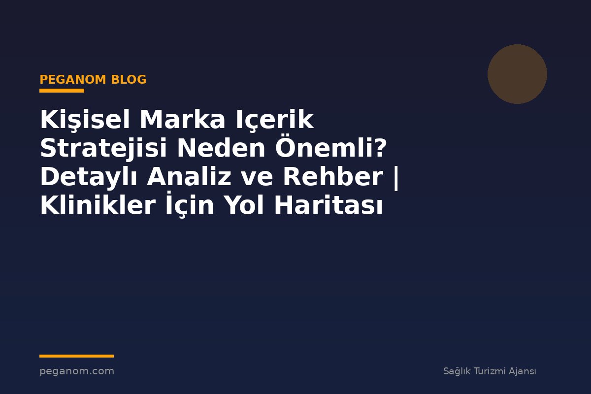 Kişisel Marka Içerik Stratejisi Neden Önemli? Detaylı Analiz ve Rehber | Klinikler İçin Yol Haritası