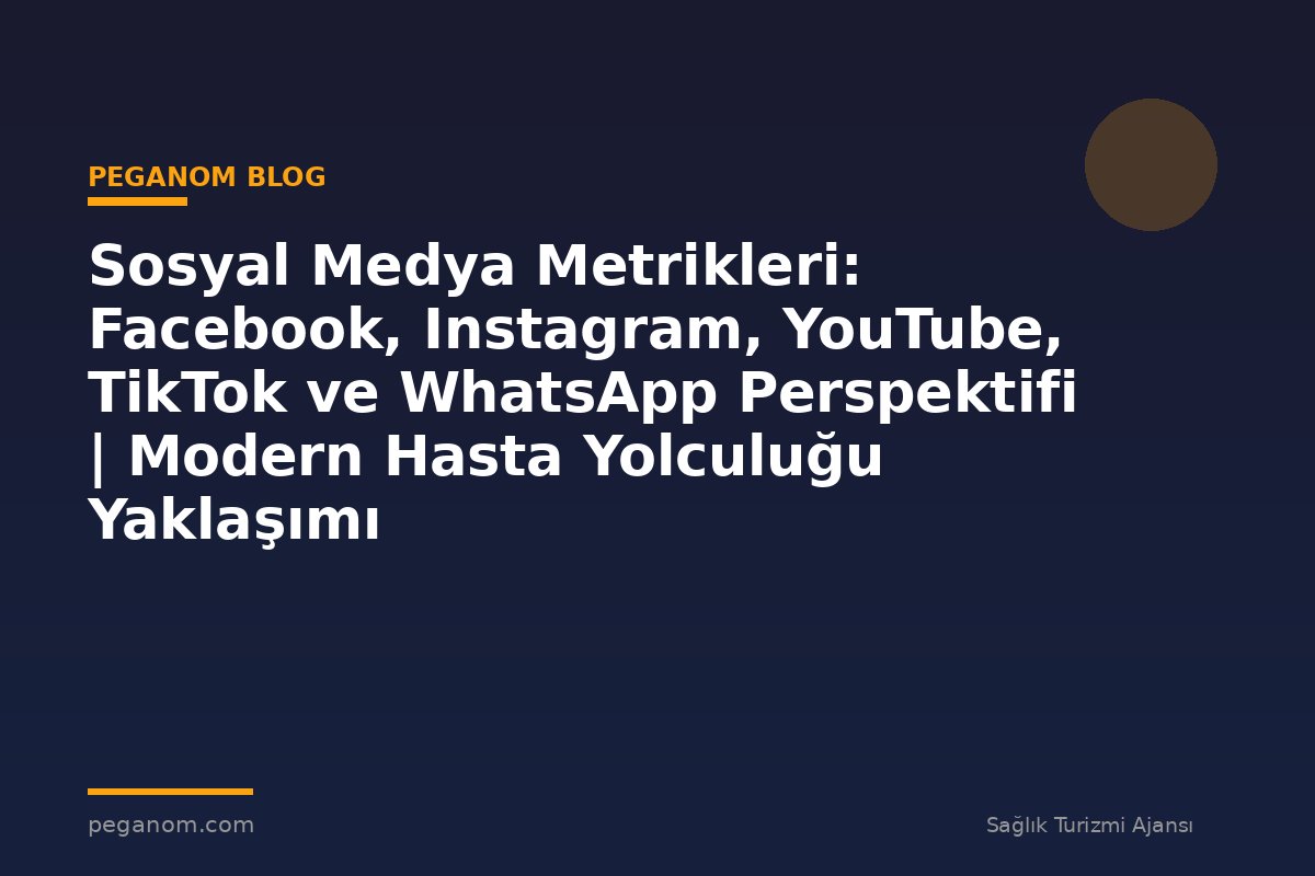 Sosyal Medya Metrikleri: Facebook, Instagram, YouTube, TikTok ve WhatsApp Perspektifi | Modern Hasta Yolculuğu Yaklaşımı