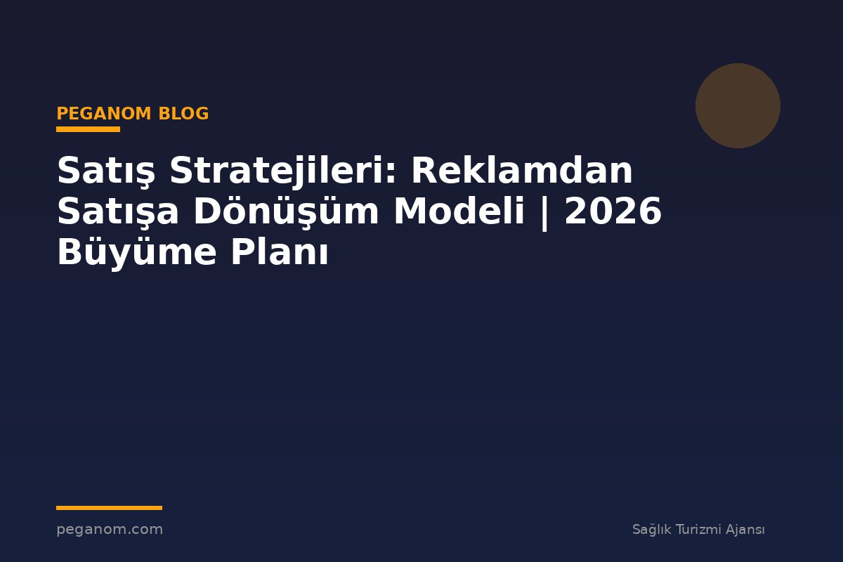 Satış Stratejileri: Reklamdan Satışa Dönüşüm Modeli | 2026 Büyüme Planı