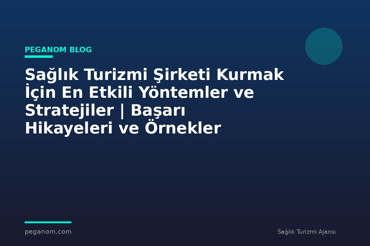 Sağlık Turizmi Şirketi Kurmak İçin En Etkili Yöntemler ve Stratejiler | Başarı Hikayeleri ve Örnekler