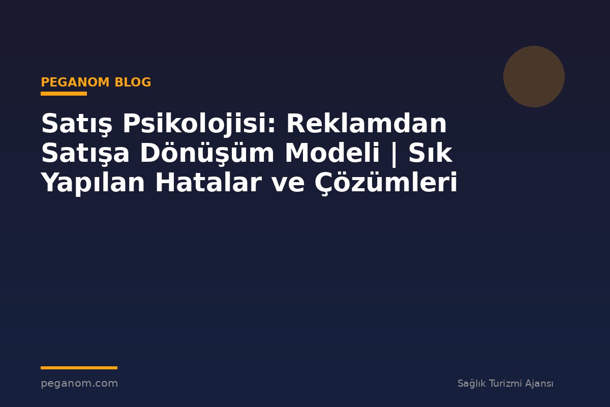Satış Psikolojisi: Reklamdan Satışa Dönüşüm Modeli | Sık Yapılan Hatalar ve Çözümleri