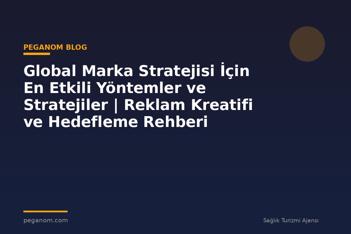 Global Marka Stratejisi İçin En Etkili Yöntemler ve Stratejiler | Reklam Kreatifi ve Hedefleme Rehberi