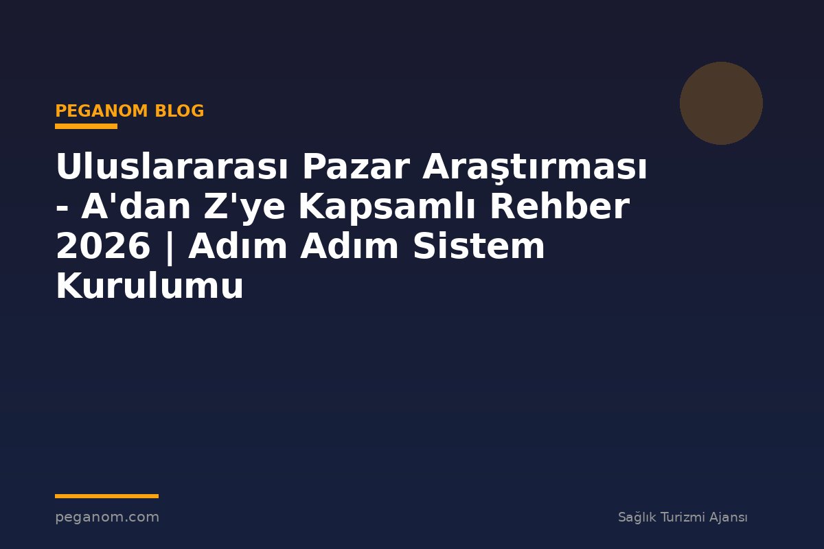 Uluslararası Pazar Araştırması - A'dan Z'ye Kapsamlı Rehber 2026 | Adım Adım Sistem Kurulumu