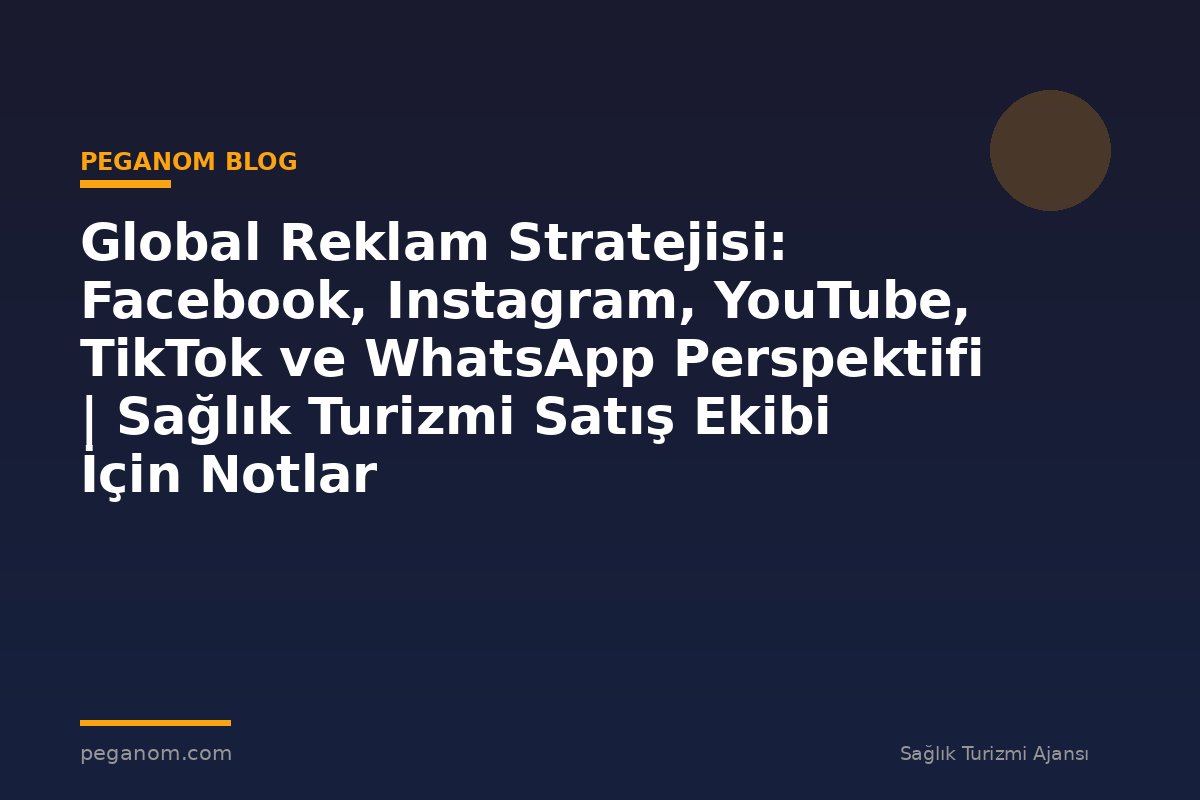 Global Reklam Stratejisi: Facebook, Instagram, YouTube, TikTok ve WhatsApp Perspektifi | Sağlık Turizmi Satış Ekibi İçin Notlar