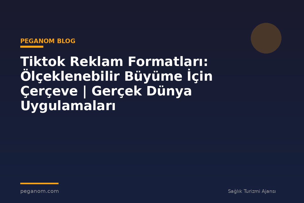 Tiktok Reklam Formatları: Ölçeklenebilir Büyüme İçin Çerçeve | Gerçek Dünya Uygulamaları