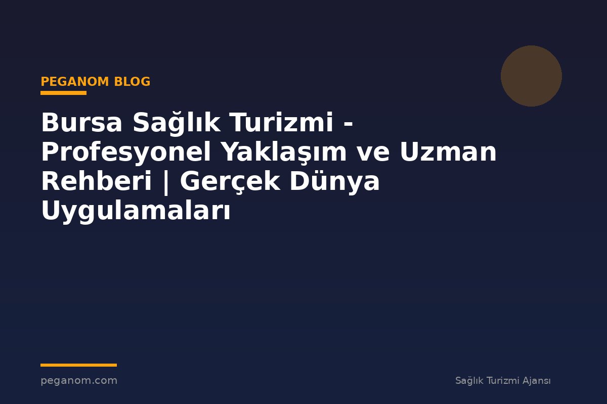 Bursa Sağlık Turizmi - Profesyonel Yaklaşım ve Uzman Rehberi | Gerçek Dünya Uygulamaları