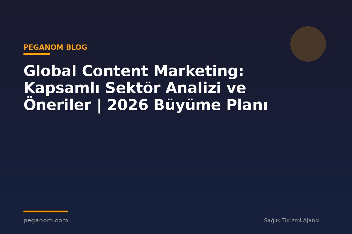 Global Content Marketing: Kapsamlı Sektör Analizi ve Öneriler | 2026 Büyüme Planı