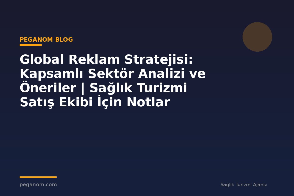 Global Reklam Stratejisi: Kapsamlı Sektör Analizi ve Öneriler | Sağlık Turizmi Satış Ekibi İçin Notlar