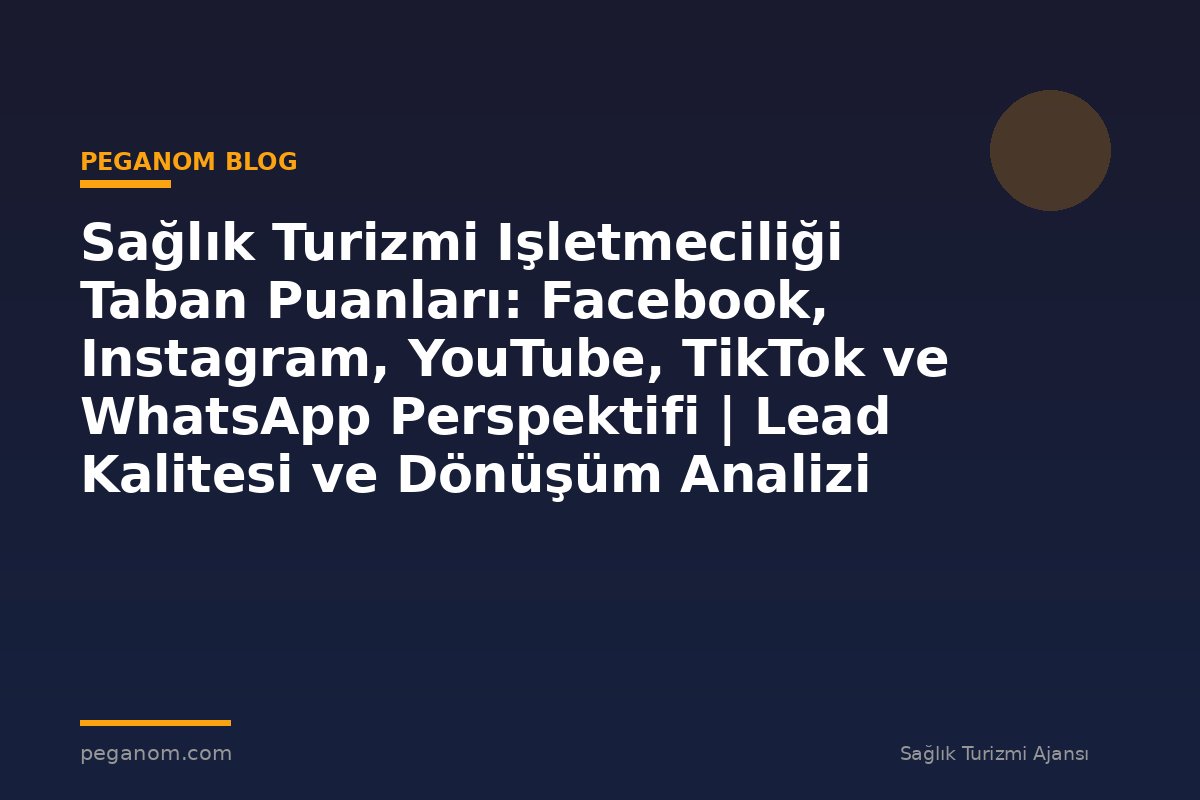 Sağlık Turizmi Işletmeciliği Taban Puanları: Facebook, Instagram, YouTube, TikTok ve WhatsApp Perspektifi | Lead Kalitesi ve Dönüşüm Analizi