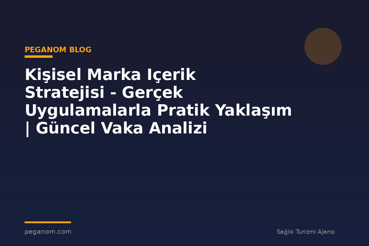 Kişisel Marka Içerik Stratejisi - Gerçek Uygulamalarla Pratik Yaklaşım | Güncel Vaka Analizi