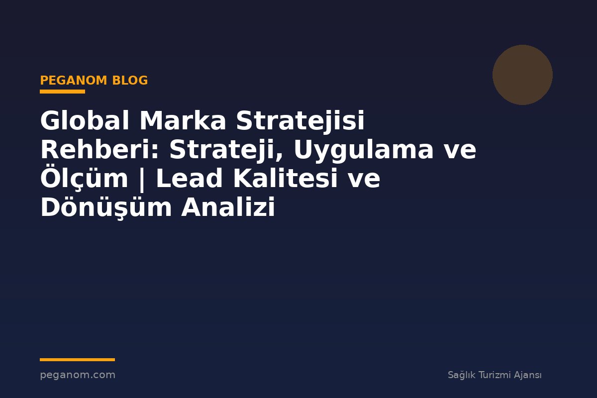 Global Marka Stratejisi Rehberi: Strateji, Uygulama ve Ölçüm | Lead Kalitesi ve Dönüşüm Analizi