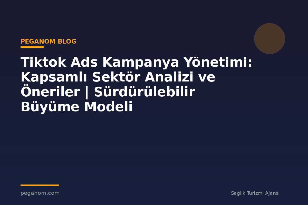 Tiktok Ads Kampanya Yönetimi: Kapsamlı Sektör Analizi ve Öneriler | Sürdürülebilir Büyüme Modeli