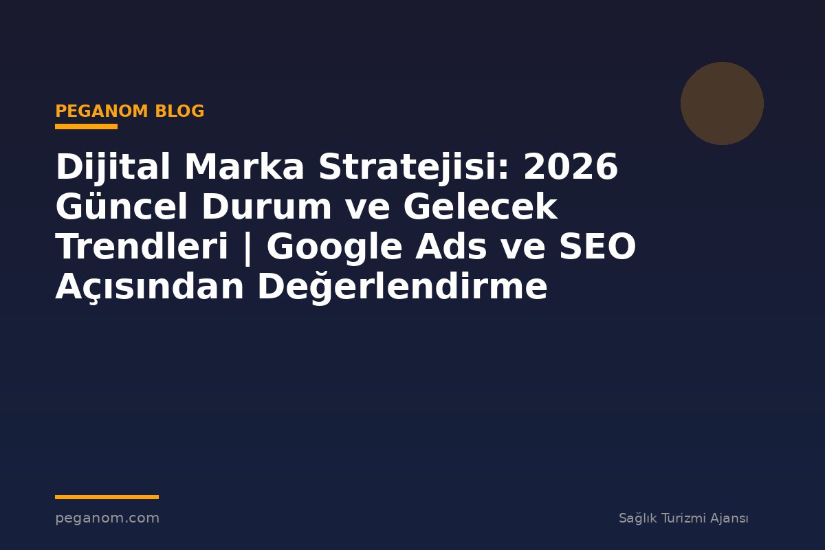 Dijital Marka Stratejisi: 2026 Güncel Durum ve Gelecek Trendleri | Google Ads ve SEO Açısından Değerlendirme