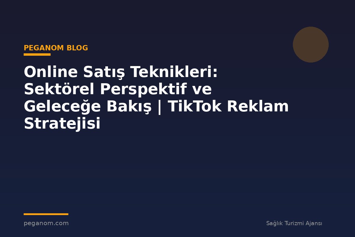 Online Satış Teknikleri: Sektörel Perspektif ve Geleceğe Bakış | TikTok Reklam Stratejisi