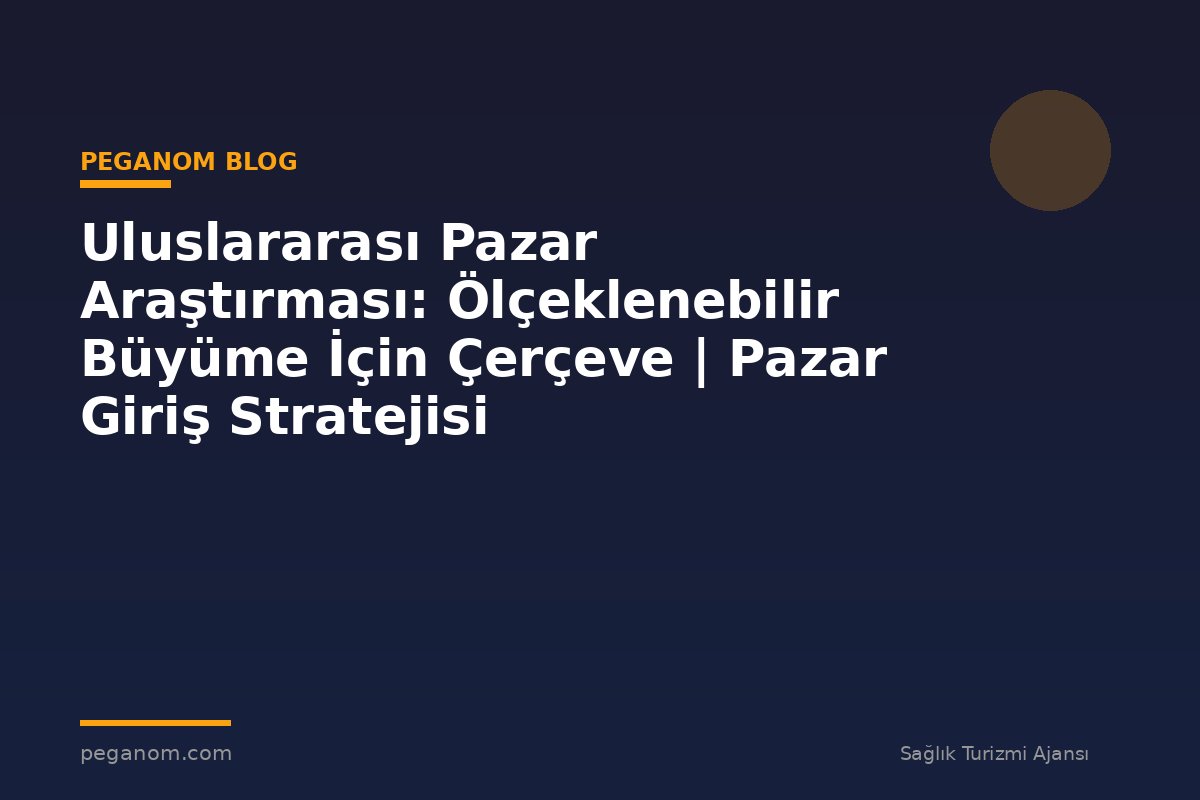 Uluslararası Pazar Araştırması: Ölçeklenebilir Büyüme İçin Çerçeve | Pazar Giriş Stratejisi