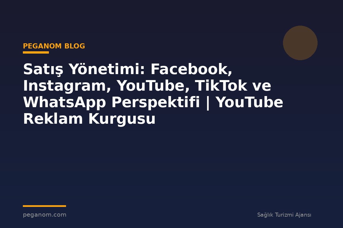 Satış Yönetimi: Facebook, Instagram, YouTube, TikTok ve WhatsApp Perspektifi | YouTube Reklam Kurgusu