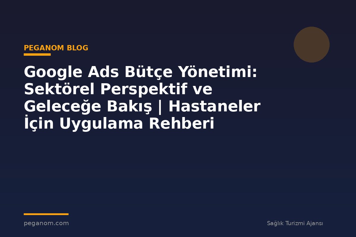 Google Ads Bütçe Yönetimi: Sektörel Perspektif ve Geleceğe Bakış | Hastaneler İçin Uygulama Rehberi