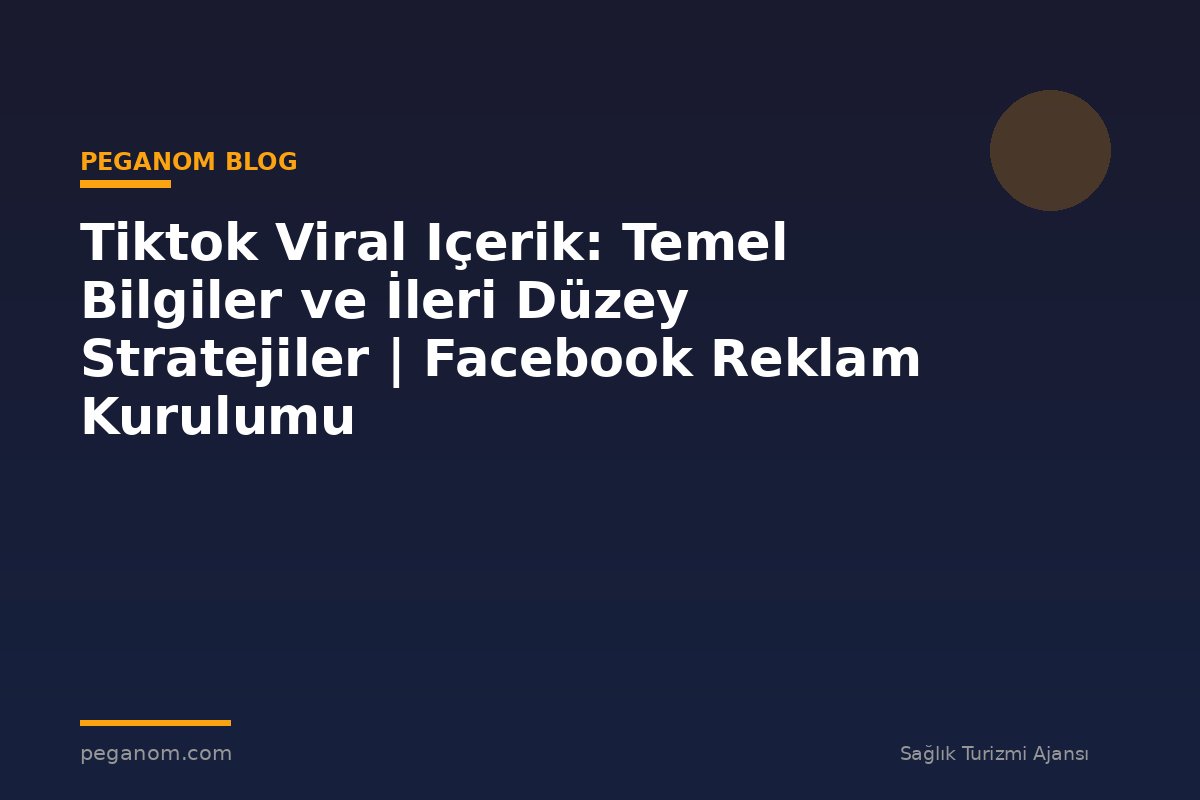 Tiktok Viral Içerik: Temel Bilgiler ve İleri Düzey Stratejiler | Facebook Reklam Kurulumu