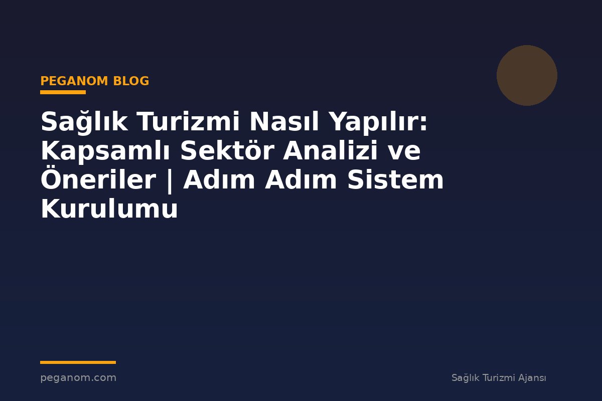 Sağlık Turizmi Nasıl Yapılır: Kapsamlı Sektör Analizi ve Öneriler | Adım Adım Sistem Kurulumu