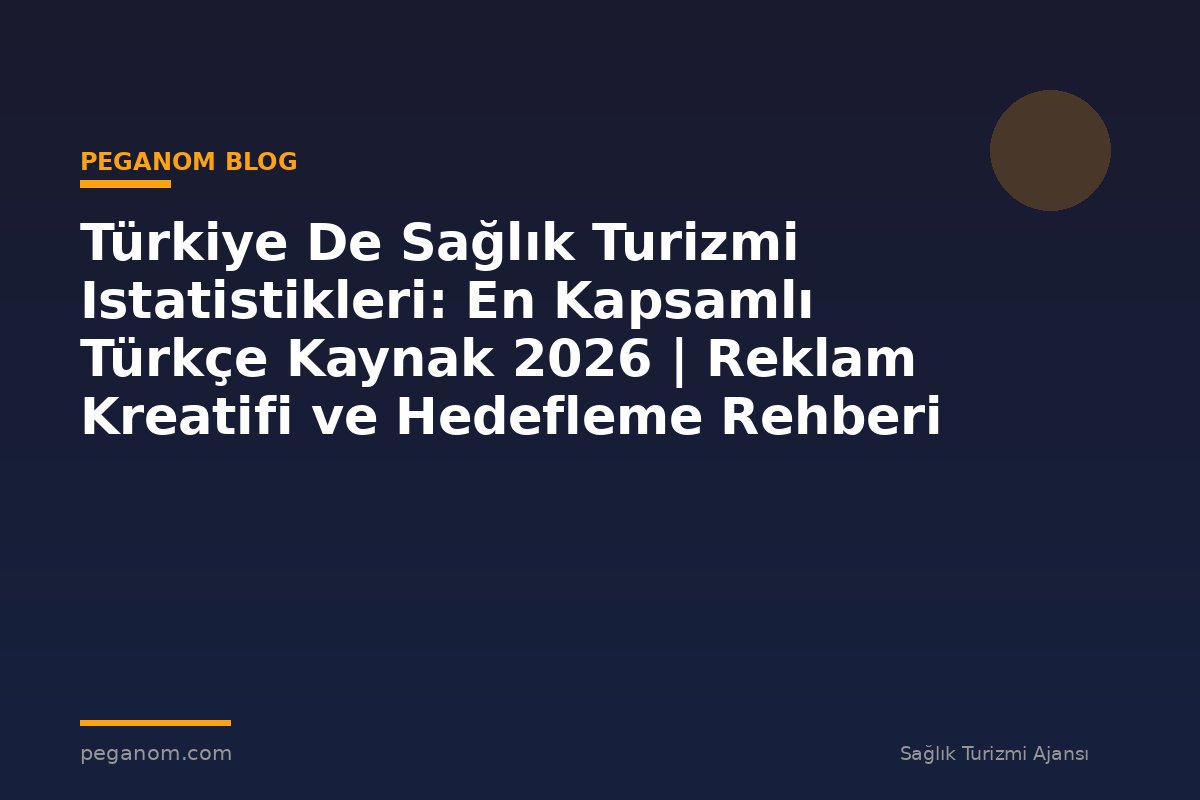 Türkiye De Sağlık Turizmi Istatistikleri: En Kapsamlı Türkçe Kaynak 2026 | Reklam Kreatifi ve Hedefleme Rehberi