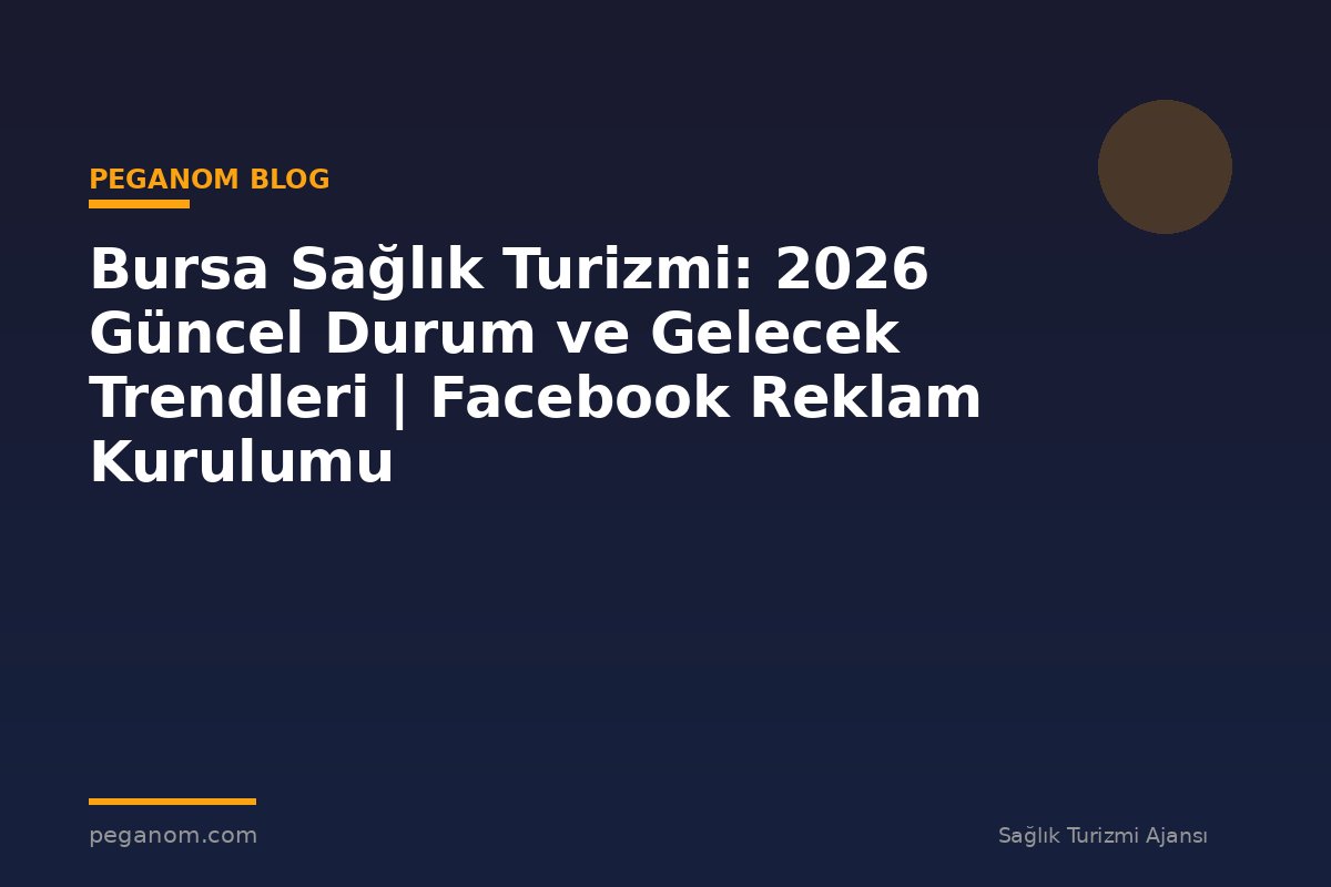Bursa Sağlık Turizmi: 2026 Güncel Durum ve Gelecek Trendleri | Facebook Reklam Kurulumu